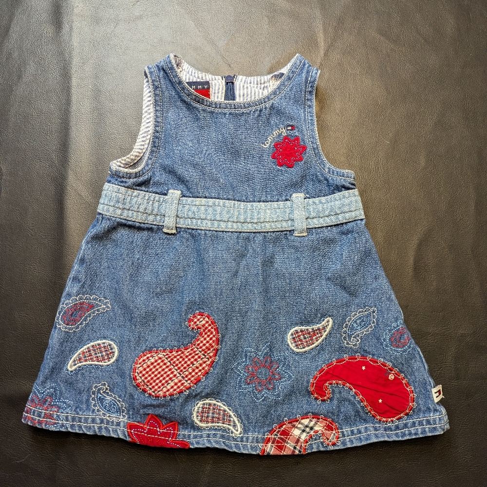 Tommy Hilfiger Blue and Red Kids Dress